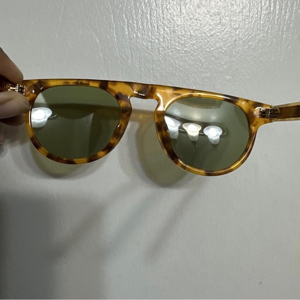 Designer Delon Nymos Gold Tortoiseshell ￼Mens Sunglasses By Studio Nymos - Picture 2 of 6